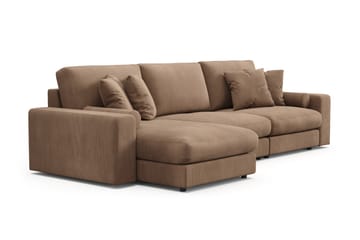 Adelsö by Gynning 5-sits Vändbar L-formad Djup Divansoffa i Manchester - Brun - Möbler - Soffa - Divansoffa & schäslongsoffa