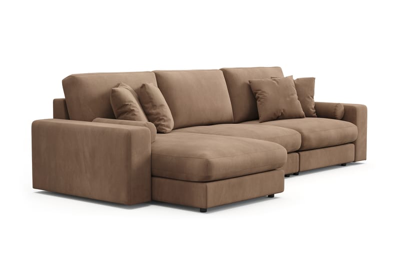 Adelsö by Gynning 5-sits Vändbar L-formad Djup Divansoffa i Manchester - Brun - Möbler - Soffa - Divansoffa & schäslongsoffa