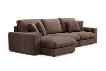 Adelsö by Gynning 5-sits Vändbar L-formad Djup Divansoffa i Manchester - Brun - Möbler - Soffa - Divansoffa & schäslongsoffa