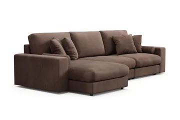 Adelsö by Gynning 5-sits Vändbar L-formad Djup Divansoffa i Manchester - Brun - Möbler - Soffa - Divansoffa & schäslongsoffa