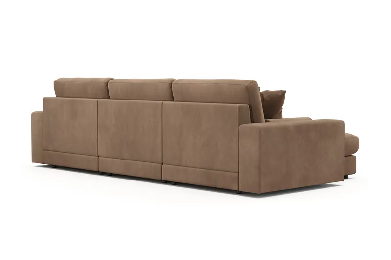 Adelsö by Gynning 5-sits Vändbar L-formad Djup Divansoffa i Manchester - Brun - Möbler - Soffa - Divansoffa & schäslongsoffa