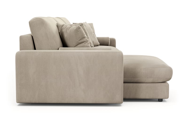Adelsö by Gynning 5-sits Vändbar L-formad Djup Divansoffa i Manchester - Greige - Möbler - Soffa - Divansoffa & schäslongsoffa