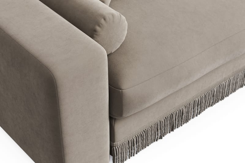 Adelsö by Gynning 5-sits Vändbar L-formad Djup Divansoffa i Sammet - Beige - Möbler - Soffa - Divansoffa & schäslongsoffa