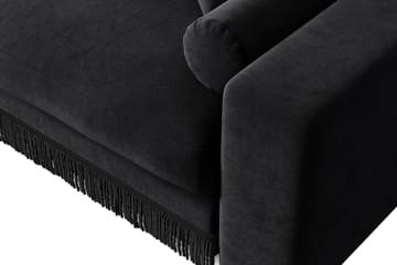 Adelsö by Gynning 5-sits Vändbar L-formad Djup Divansoffa i Sammet - Svart - Möbler - Soffa - Divansoffa & schäslongsoffa
