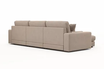 Adelsö by Gynning 5-sits Vändbar L-formad Djup Divansoffa i Tyg - Beige - Möbler - Soffa - Divansoffa & schäslongsoffa