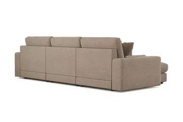 Adelsö by Gynning 5-sits Vändbar L-formad Djup Divansoffa i Tyg - Brun - Möbler - Soffa - Divansoffa & schäslongsoffa