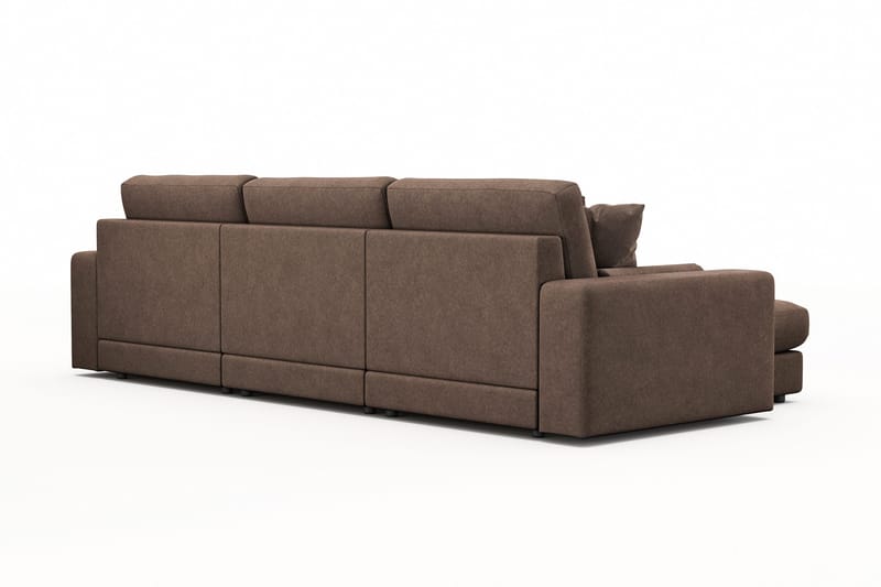 Adelsö by Gynning 5-sits Vändbar L-formad Djup Divansoffa i Tyg - Brun - Möbler - Soffa - Divansoffa & schäslongsoffa