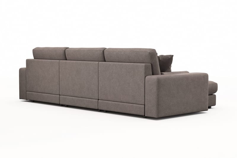 Adelsö by Gynning 5-sits Vändbar L-formad Djup Divansoffa i Tyg - Brun - Möbler - Soffa - Divansoffa & schäslongsoffa