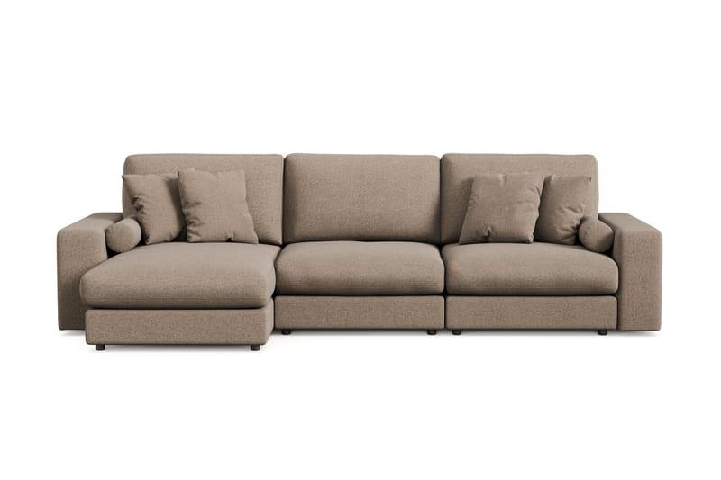 Adelsö by Gynning 5-sits Vändbar L-formad Djup Divansoffa i Tyg - Brun - Möbler - Soffa - Divansoffa & schäslongsoffa