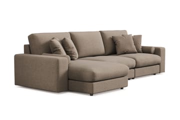 Adelsö by Gynning 5-sits Vändbar L-formad Djup Divansoffa i Tyg - Brun - Möbler - Soffa - Divansoffa & schäslongsoffa