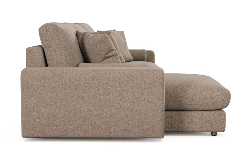 Adelsö by Gynning 5-sits Vändbar L-formad Djup Divansoffa i Tyg - Brun - Möbler - Soffa - Divansoffa & schäslongsoffa