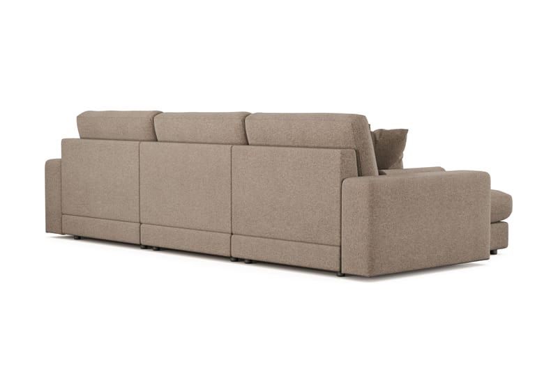 Adelsö by Gynning 5-sits Vändbar L-formad Djup Divansoffa i Tyg - Brun - Möbler - Soffa - Divansoffa & schäslongsoffa