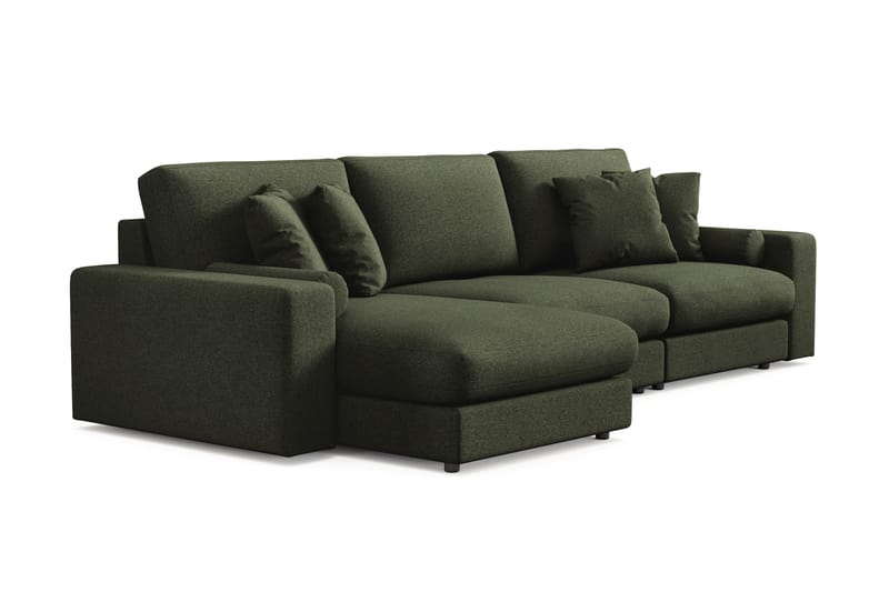 Adelsö by Gynning 5-sits Vändbar L-formad Djup Divansoffa i Tyg - Grön - Möbler - Soffa - Divansoffa & schäslongsoffa