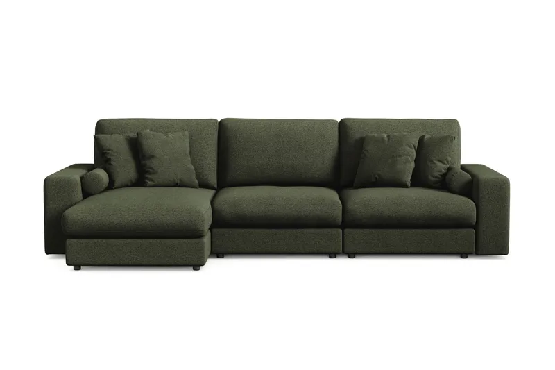 Adelsö by Gynning 5-sits Vändbar L-formad Djup Divansoffa i Tyg - Grön - Möbler - Soffa - Divansoffa & schäslongsoffa