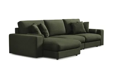 Adelsö by Gynning 5-sits Vändbar L-formad Djup Divansoffa i Tyg - Grön - Möbler - Soffa - Divansoffa & schäslongsoffa