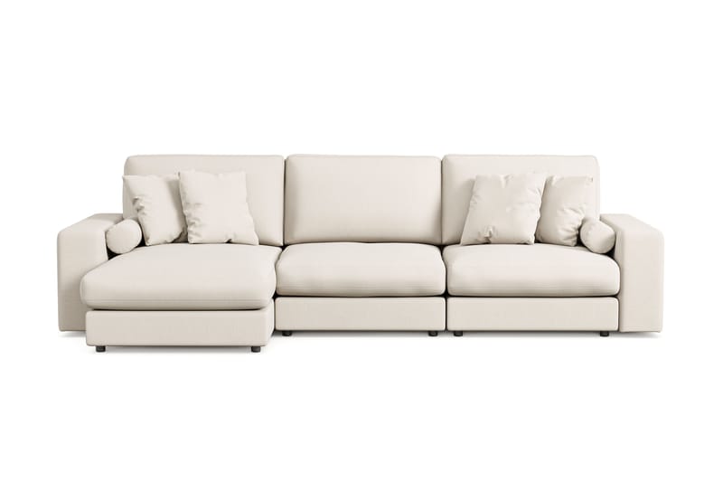 Adelsö by Gynning 5-sits Vändbar L-formad Djup Divansoffa i Tyg - Ljusbeige - Möbler - Soffa - Divansoffa & schäslongsoffa