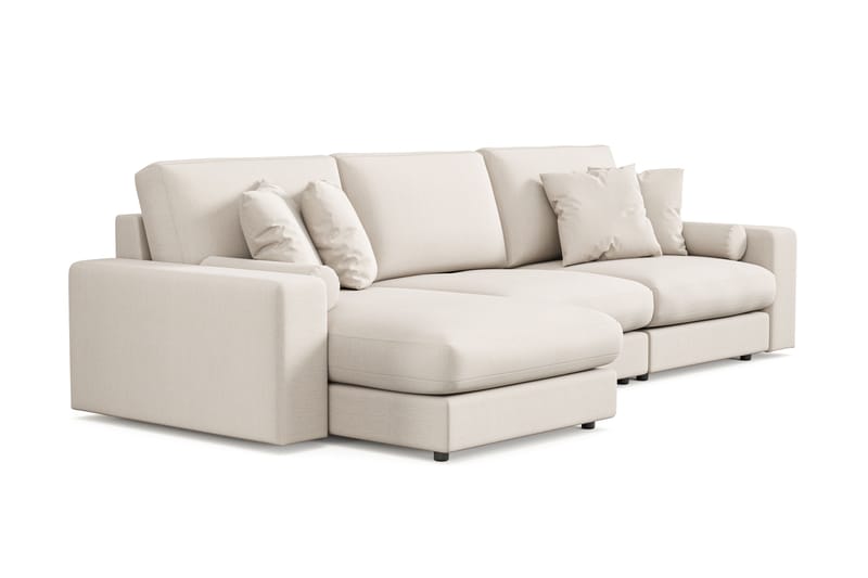 Adelsö by Gynning 5-sits Vändbar L-formad Djup Divansoffa i Tyg - Ljusbeige - Möbler - Soffa - Divansoffa & schäslongsoffa