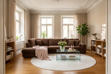 Adelsö by Gynning 5-sits Vänstervänd Djup Soffa med Divan i Manchester - Mörkbrun - Möbler - Soffa - Divansoffa & schäslongsoffa