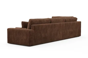 Adelsö by Gynning 5-sits Vänstervänd Djup Soffa med Divan i Manchester - Mörkbrun - Möbler - Soffa - Divansoffa & schäslongsoffa