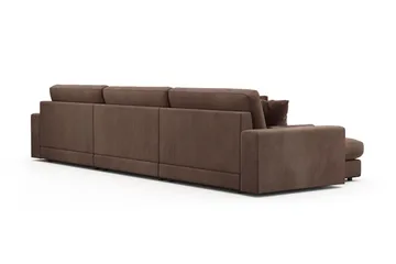 Adelsö by Gynning 6-sits Vändbar L-formad Djup Divansoffa i Manchester - Brun - Möbler - Soffa - Divansoffa & schäslongsoffa