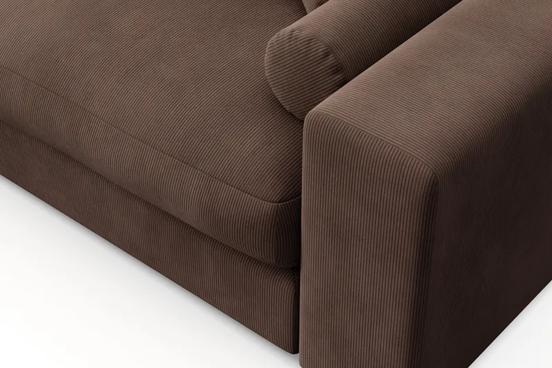 Adelsö by Gynning 6-sits Vändbar L-formad Djup Divansoffa i Manchester - Brun - Möbler - Soffa - Divansoffa & schäslongsoffa