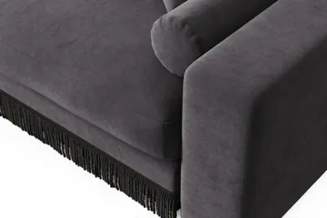 Adelsö by Gynning 6-sits Vändbar L-formad Djup Divansoffa i Sammet - Mörkgrå - Möbler - Soffa - Sammetssoffa