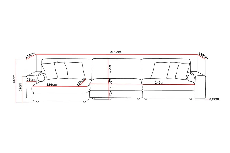 Adelsö by Gynning 6-sits Vändbar L-formad Djup Divansoffa i Sammet - Mörkgrå - Möbler - Soffa - Sammetssoffa