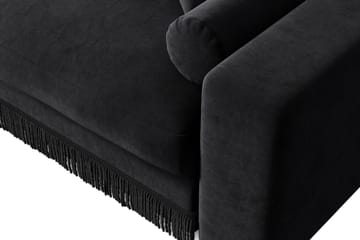 Adelsö by Gynning 6-sits Vändbar L-formad Djup Divansoffa i Sammet - Svart - Möbler - Soffa - Sammetssoffa