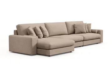 Adelsö by Gynning 6-sits Vändbar L-formad Djup Divansoffa i Tyg - Beige - Möbler - Soffa - Divansoffa & schäslongsoffa