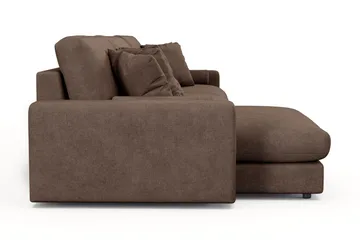 Adelsö by Gynning 6-sits Vändbar L-formad Djup Divansoffa i Tyg - Brun - Möbler - Soffa - Divansoffa & schäslongsoffa