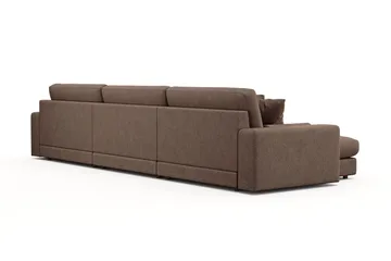 Adelsö by Gynning 6-sits Vändbar L-formad Djup Divansoffa i Tyg - Brun - Möbler - Soffa - Divansoffa & schäslongsoffa