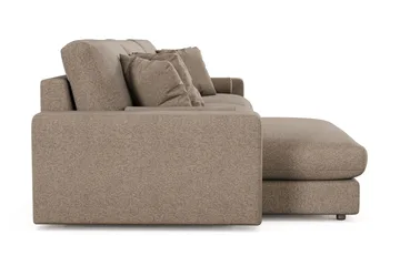 Adelsö by Gynning 6-sits Vändbar L-formad Djup Divansoffa i Tyg - Brun - Möbler - Soffa - Divansoffa & schäslongsoffa