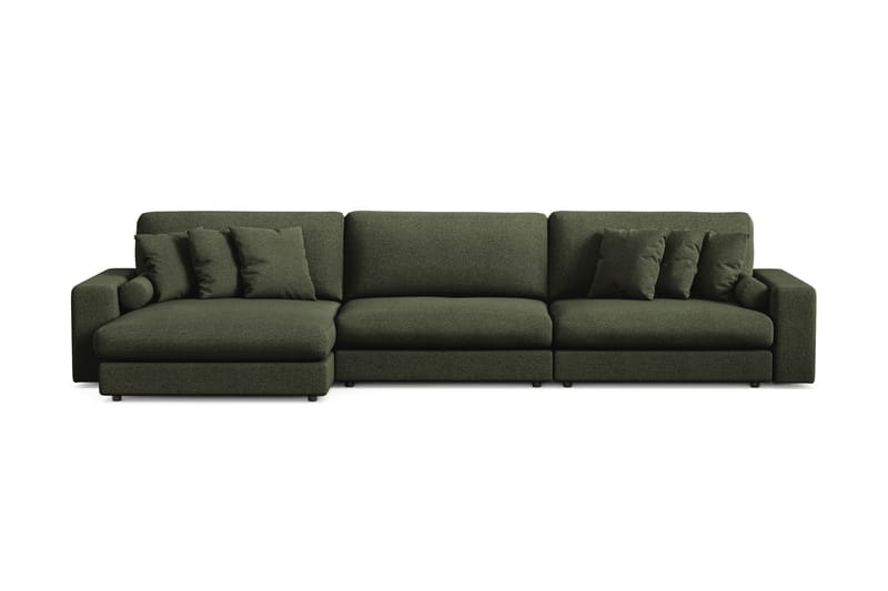 Adelsö by Gynning 6-sits Vändbar L-formad Djup Divansoffa i Tyg - Grön - Möbler - Soffa - Divansoffa & schäslongsoffa