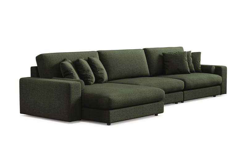 Adelsö by Gynning 6-sits Vändbar L-formad Djup Divansoffa i Tyg - Grön - Möbler - Soffa - Divansoffa & schäslongsoffa