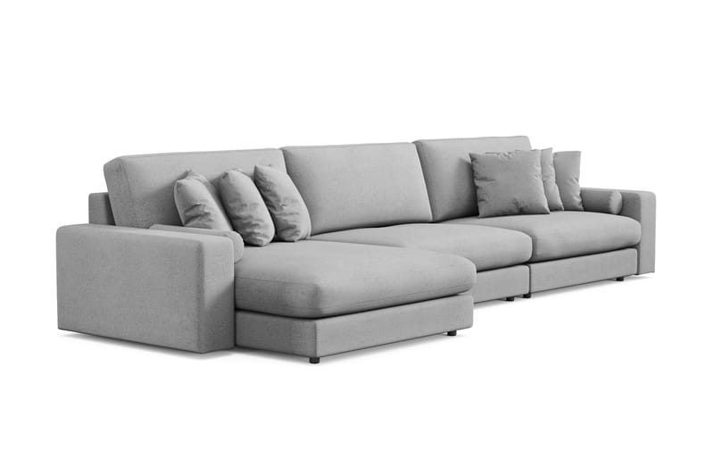 Adelsö by Gynning 6-sits Vändbar L-formad Djup Divansoffa i Tyg - Ljusgrå - Möbler - Soffa - Divansoffa & schäslongsoffa