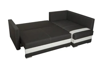 Alba 4-sits Vänstervänd L-formad Bäddsoffa 143x200 cm med Förvaring i Tyg - Grå - Möbler - Soffa - Skinnsoffa