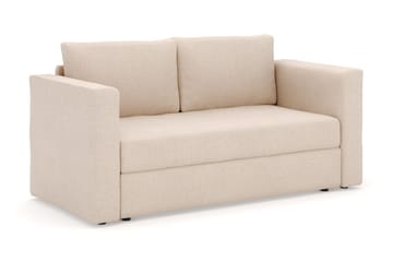 Alnaryd 2-3-sits Bäddsoffa med Fällbart Armstöd - Beige - Möbler - Soffa - Bäddsoffa - 2 sits bäddsoffa