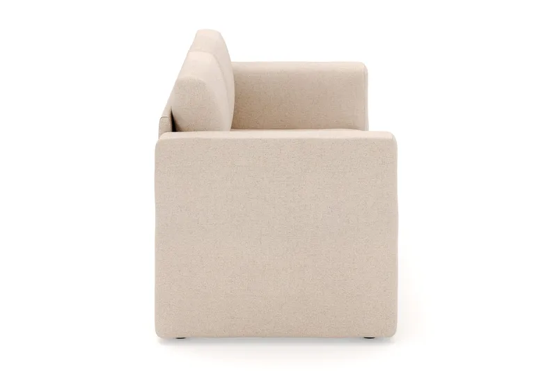 Alnaryd 2-3-sits Bäddsoffa med Fällbart Armstöd - Beige - Möbler - Soffa - Bäddsoffa - 2 sits bäddsoffa