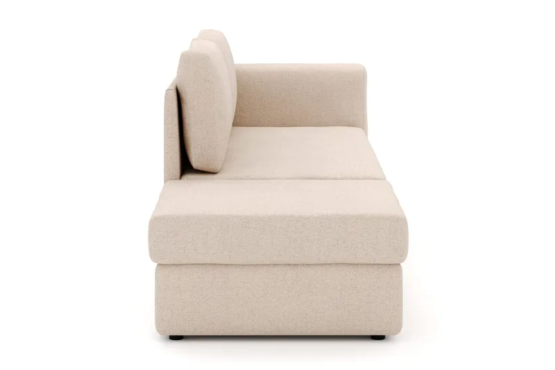 Alnaryd 2-3-sits Bäddsoffa med Fällbart Armstöd - Beige - Möbler - Soffa - Bäddsoffa - 2 sits bäddsoffa