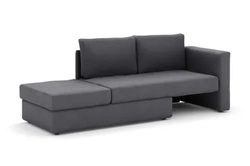 Alnaryd 2-3-sits Bäddsoffa med Fällbart Armstöd - Grå - Möbler - Soffa - Bäddsoffa - 2 sits bäddsoffa