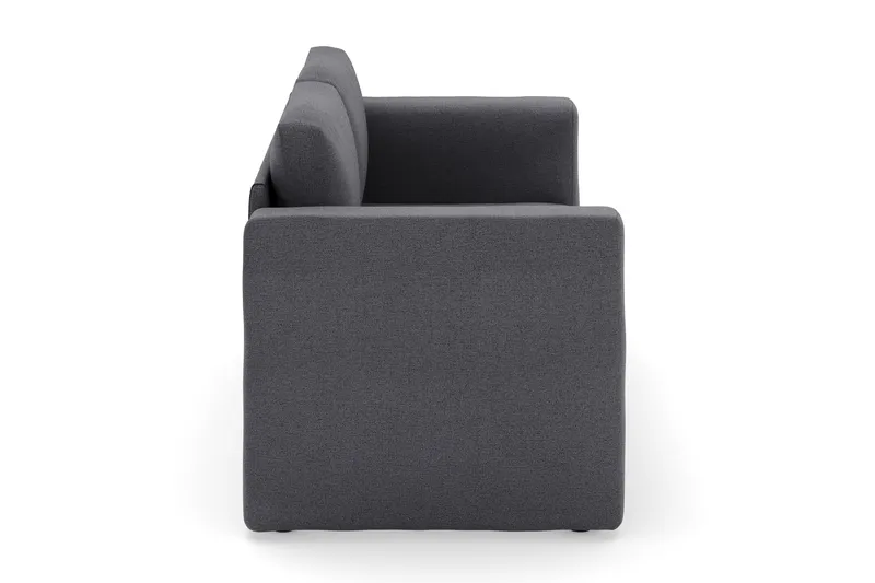 Alnaryd 2-3-sits Bäddsoffa med Fällbart Armstöd - Grå - Möbler - Soffa - Bäddsoffa - 2 sits bäddsoffa