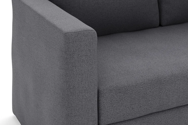 Alnaryd 2-3-sits Bäddsoffa med Fällbart Armstöd - Grå - Möbler - Soffa - Bäddsoffa - 2 sits bäddsoffa