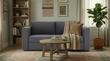 Alnaryd 2-3-sits Bäddsoffa med Fällbart Armstöd - Grå - Möbler - Soffa - Bäddsoffa - 2 sits bäddsoffa