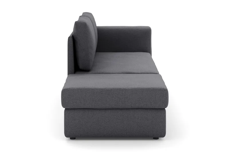 Alnaryd 2-3-sits Soffa med Fällbart Armstöd - Grå - Möbler - Soffa - 2 sits soffa