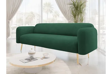 Alros Soffa 3-sits - Grön - Möbler - Soffa - Sammetssoffa