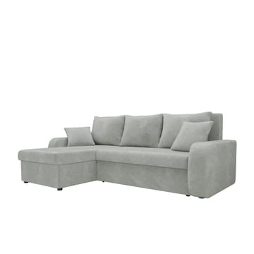 Alvared 3-sits Vänstervänd L-formad Divansoffa med Förvaring i Bouclé - Grå - Möbler - Soffa - Divansoffa & schäslongsoffa