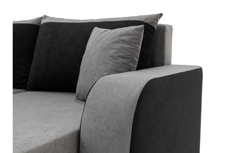 Alvared Soffa Dubbeldivan 4-sits - Mörkgrå - Möbler - Soffa - Bäddsoffa - U bäddsoffa