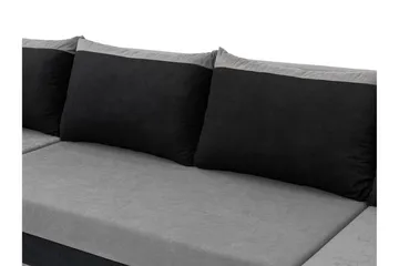 Alvared Soffa Dubbeldivan 4-sits - Mörkgrå - Möbler - Soffa - Bäddsoffa - U bäddsoffa