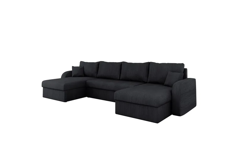 Alvared Soffa Dubbeldivan 4-sits, Svart