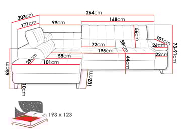 Amshyttan 4-sits Soffa med Schäslong Höger - Möbler - Soffa - Hörnsoffa